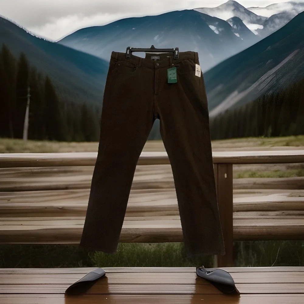 NWT, DL1961 Jeans Mens 40x36 Dark Brown Vinn Casual Straight Stretch Twill Pants